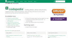 Desktop Screenshot of codapedia.com